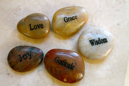 gratitude stones can come in all shapes and sizes