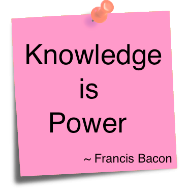 knowledge is power over someone else