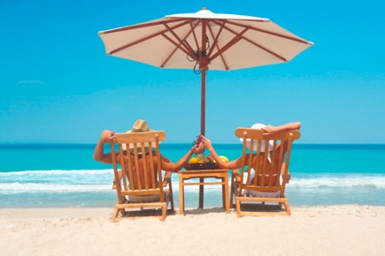 Vacationing together on the beach