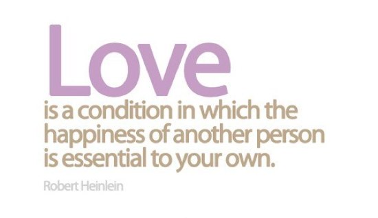 love is about happiness