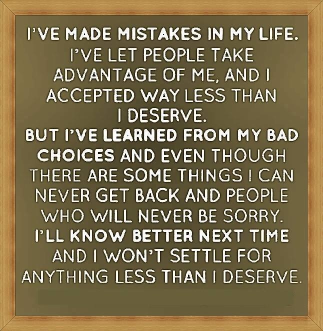 The past is in the past but only if you have learnt and acted on the mistakes.